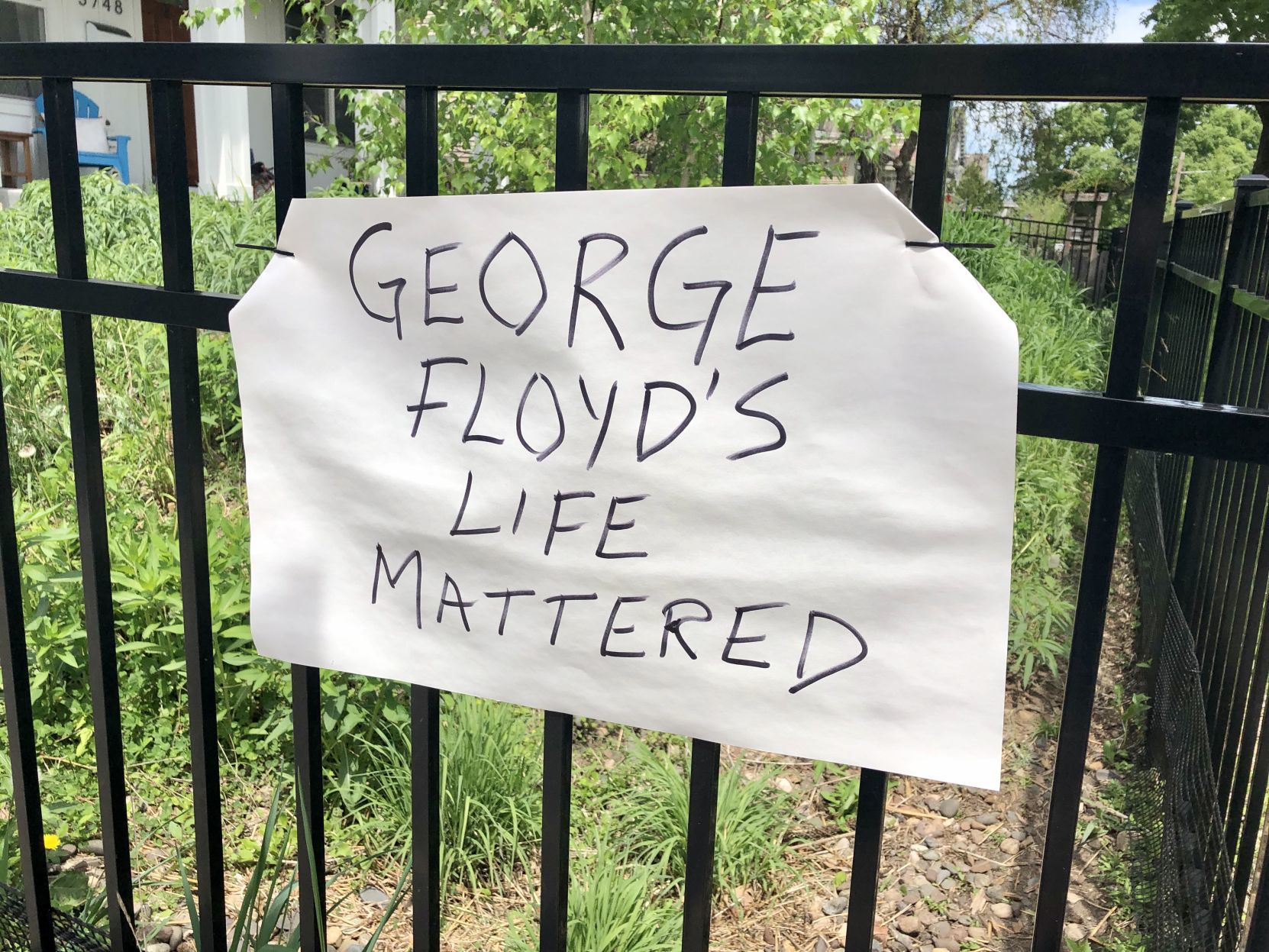 George Floyd memorial gathering in Minneapolis